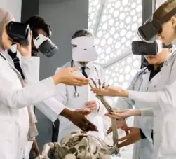 alunos em aula de Medicina